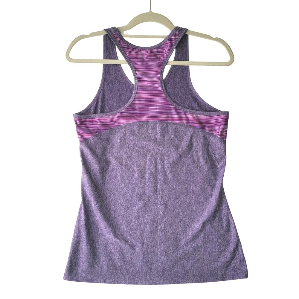 Under Armour HeatGear Fitted Tank Top Women Medium Purple Racerback Athletic